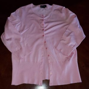Express silk/nylon sweater w/ tank size L pink